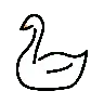 หงส์ Emoji 🦢 image - OpenMoji style