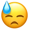 冷汗 Emoji 😓 image - Apple style