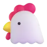 Emoji pollo 🐔 image - Microsoft 3D Fluent style