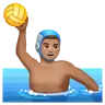 Person Playing Water Polo: Medium Skin Tone Emoji 🤽🏽 image - WhatsApp style