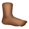 Foot: Medium-Dark Skin Tone Emoji 🦶🏾 image - Samsung style