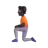 Person Kneeling: Dark Skin Tone