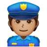 Police Officer: Medium Skin Tone Emoji 👮🏽 image - Samsung style