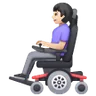 Woman In Motorized Wheelchair: Light Skin Tone Emoji 👩🏻‍🦼 image - Samsung style