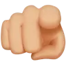 Index Pointing At The Viewer: Medium-Light Skin Tone Emoji 🫵🏼 image - Apple style