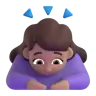 Woman Bowing: Medium Skin Tone Emoji 🙇🏽‍♀️ image - Microsoft 3D Fluent style