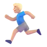 Man Running: Medium-Light Skin Tone Emoji 🏃🏼‍♂️ image - Microsoft 3D Fluent style