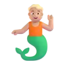 Merperson: Medium-Light Skin Tone Emoji 🧜🏼 image - Microsoft 3D Fluent style