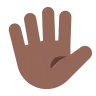 Hand With Fingers Splayed: Medium-Dark Skin Tone Emoji 🖐🏾 image - Tossface style