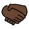 Handshake: Dark Skin Tone Emoji 🤝🏿 image - OpenMoji style