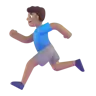 Man Running: Medium Skin Tone Emoji 🏃🏽‍♂️ image - Microsoft 3D Fluent style