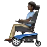 Person In Motorized Wheelchair: Dark Skin Tone Emoji 🧑🏿‍🦼 image - WhatsApp style