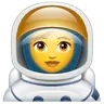 Woman Astronaut Emoji 👩‍🚀 image - WhatsApp style