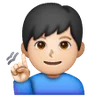 Deaf Man: Light Skin Tone Emoji 🧏🏻‍♂️ image - Samsung style