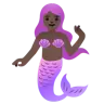 Mermaid: Dark Skin Tone Emoji 🧜🏿‍♀️ image - Google Noto Color style