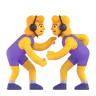 Women Wrestling Emoji 🤼‍♀️ image - Microsoft 3D Fluent style