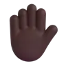 Raised Hand: Dark Skin Tone Emoji ✋🏿 image - Microsoft 3D Fluent style