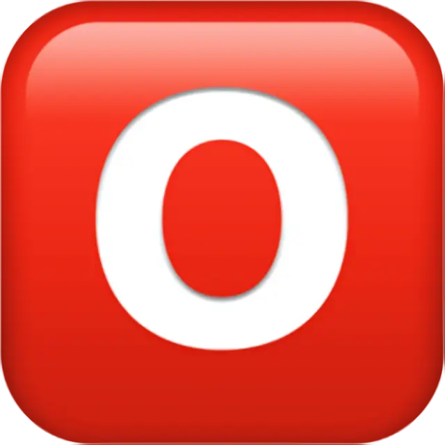 Cuadrado negativo latino mayúscula O