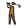 Woman Golfing: Medium-Dark Skin Tone Emoji 🏌🏾‍♀️ image - OpenMoji style