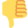Emoji Pollice in giù segno 👎 image - Twitter / X (Twemoji) style