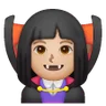 Woman Vampire: Medium-Light Skin Tone Emoji 🧛🏼‍♀️ image - Samsung style