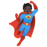 Superhero: Dark Skin Tone Emoji 🦸🏿 image - Google Noto Color style