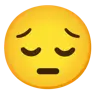 Pensive Face Emoji 😔 image - Google Noto Color style