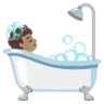 Person Taking Bath: Medium Skin Tone Emoji 🛀🏽 image - Google Noto Color style