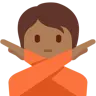 Person Gesturing No: Medium-Dark Skin Tone Emoji 🙅🏾 image - Twitter / X (Twemoji) style