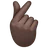 Hand With Index Finger And Thumb Crossed: Dark Skin Tone