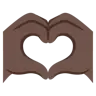 Heart Hands: Dark Skin Tone Emoji 🫶🏿 image - Google Noto Color style