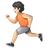 Person Running: Light Skin Tone