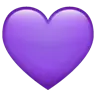 Fioletowe serce Emoji 💜 image - WhatsApp style