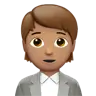 Office Worker: Medium Skin Tone Emoji 🧑🏽‍💼 image - Apple style