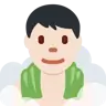 Man In Steamy Room: Light Skin Tone Emoji 🧖🏻‍♂️ image - Twitter / X (Twemoji) style