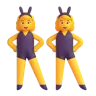 Women With Bunny Ears Emoji 👯‍♀️ image - Microsoft 3D Fluent style