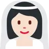 Woman With Veil: Light Skin Tone Emoji 👰🏻‍♀️ image - Twitter / X (Twemoji) style