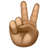 Victory Hand: Medium Skin Tone Emoji ✌🏽 image - Samsung style