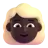 Woman: Dark Skin Tone, Blond Hair