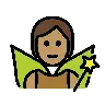 Fairy: Medium Skin Tone Emoji 🧚🏽 image - OpenMoji style