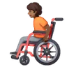 Person In Manual Wheelchair: Medium-Dark Skin Tone Emoji 🧑🏾‍🦽 image - Samsung style