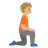 Person Kneeling Facing Right: Medium-Light Skin Tone