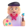 Woman Artist: Medium-Light Skin Tone Emoji 👩🏼‍🎨 image - Microsoft 3D Fluent style