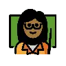 Woman Teacher: Medium-Dark Skin Tone Emoji 👩🏾‍🏫 image - OpenMoji style