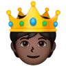Person With Crown: Dark Skin Tone Emoji 🫅🏿 image - Samsung style