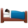 Person In Bed: Dark Skin Tone Emoji 🛌🏿 image - WhatsApp style