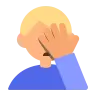 Man Facepalming: Medium-Light Skin Tone Emoji 🤦🏼‍♂️ image - Tossface style