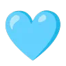 Light Blue Heart Emoji 🩵 image - Google Noto Color Animated style