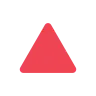 Emoji Triangolo rosso up-pointing 🔺 image - Tossface style