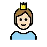 Person With Crown: Light Skin Tone Emoji 🫅🏻 image - OpenMoji style
